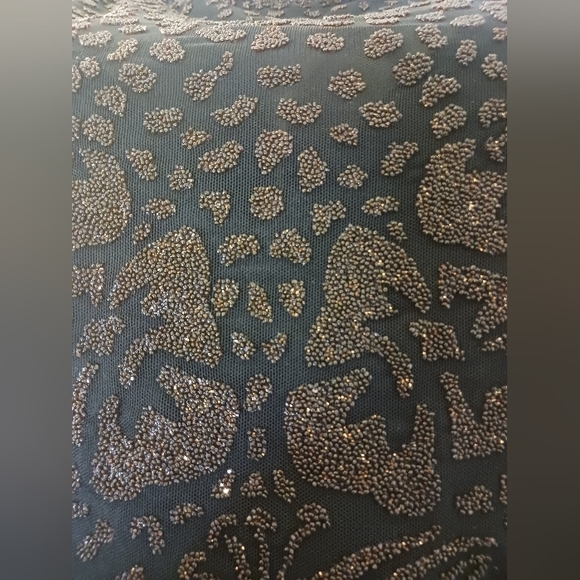 Tadashi Evening Beaded Lace Top Size Large - Picture 5 of 15